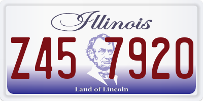 IL license plate Z457920