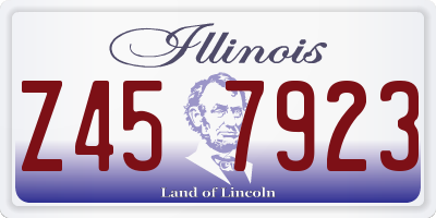 IL license plate Z457923