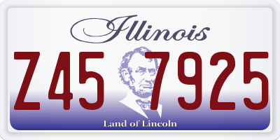 IL license plate Z457925
