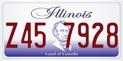 IL license plate Z457928