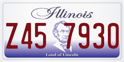 IL license plate Z457930