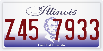 IL license plate Z457933