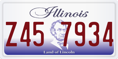 IL license plate Z457934
