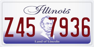 IL license plate Z457936
