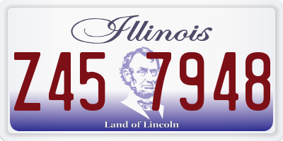 IL license plate Z457948