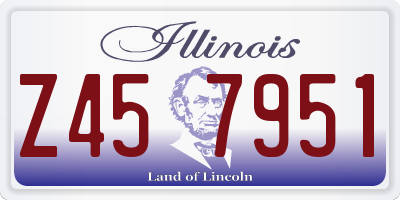 IL license plate Z457951