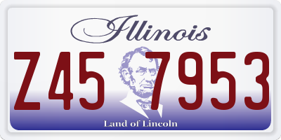 IL license plate Z457953