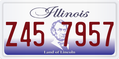 IL license plate Z457957