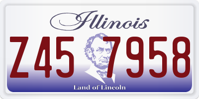 IL license plate Z457958