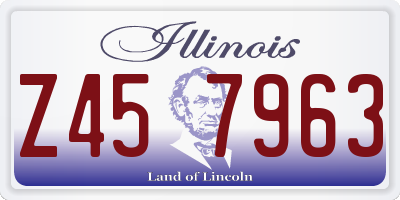 IL license plate Z457963