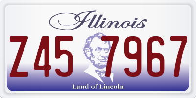 IL license plate Z457967