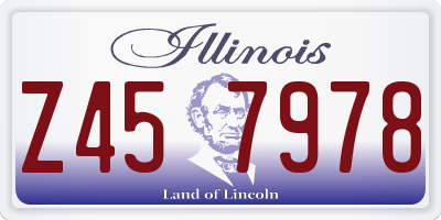 IL license plate Z457978