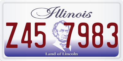 IL license plate Z457983