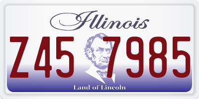 IL license plate Z457985