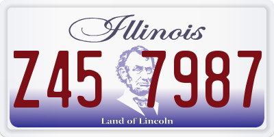 IL license plate Z457987