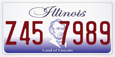 IL license plate Z457989