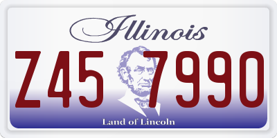 IL license plate Z457990