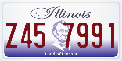 IL license plate Z457991