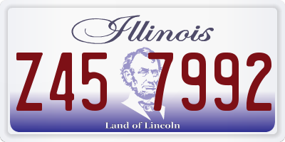 IL license plate Z457992