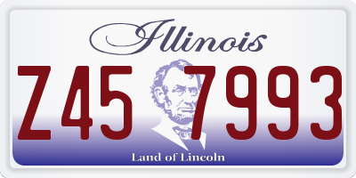 IL license plate Z457993
