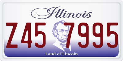 IL license plate Z457995