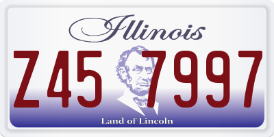 IL license plate Z457997