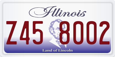 IL license plate Z458002