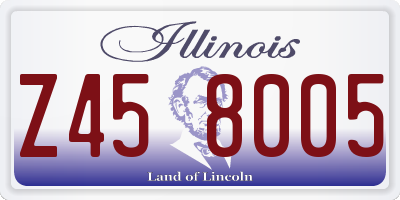 IL license plate Z458005