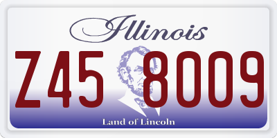 IL license plate Z458009