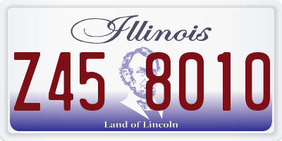 IL license plate Z458010