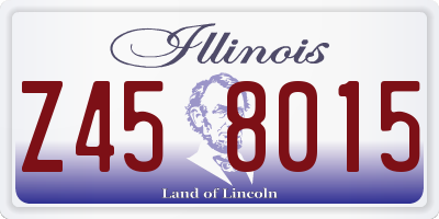 IL license plate Z458015