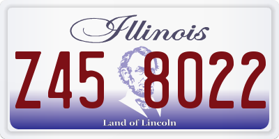 IL license plate Z458022