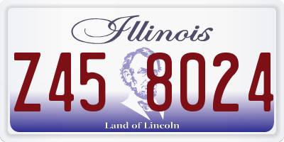 IL license plate Z458024