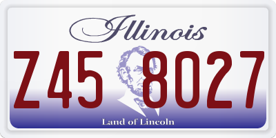 IL license plate Z458027