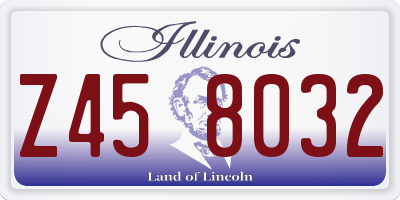 IL license plate Z458032