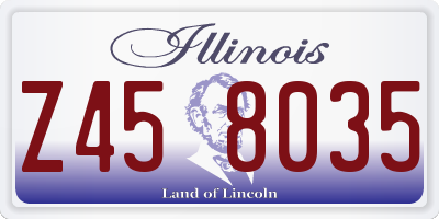 IL license plate Z458035