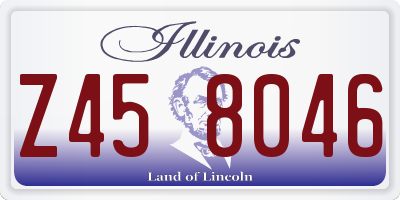 IL license plate Z458046
