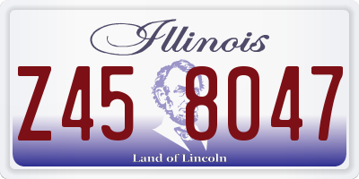 IL license plate Z458047