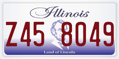 IL license plate Z458049