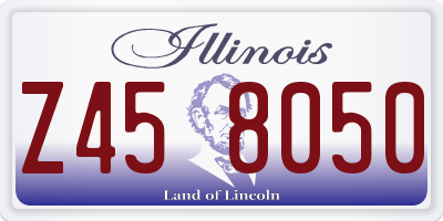 IL license plate Z458050