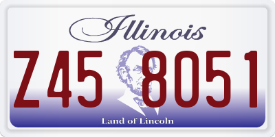 IL license plate Z458051