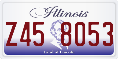 IL license plate Z458053