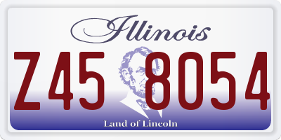 IL license plate Z458054