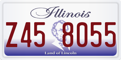IL license plate Z458055