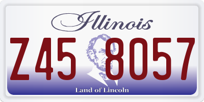 IL license plate Z458057