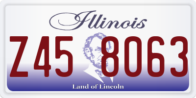 IL license plate Z458063