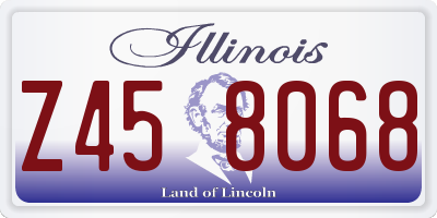 IL license plate Z458068