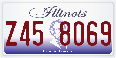 IL license plate Z458069