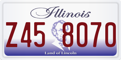 IL license plate Z458070
