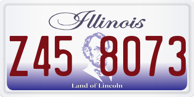 IL license plate Z458073
